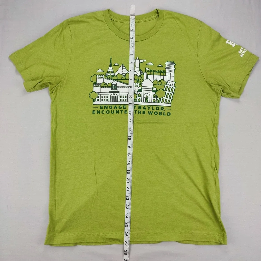 Baylor T-Shirt‎ Unisex Large Green Engage At Baylor Encounter The World Graphic